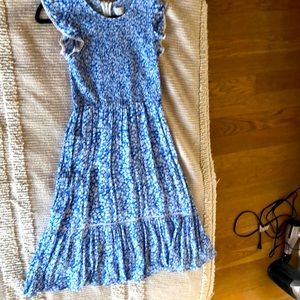 Lost + Wander Midi Dress, Blue/White, Medium